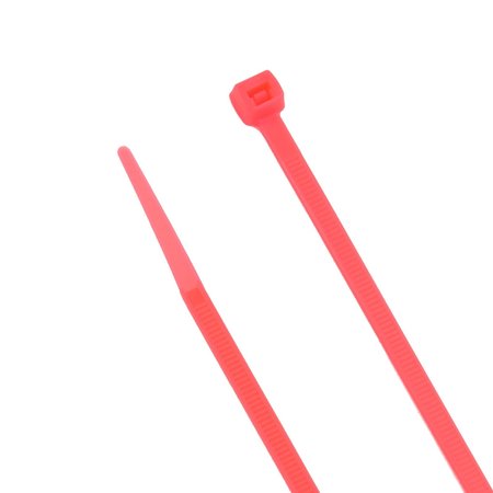 South Main Hardware 11-in 75-lb, Fluorescent Pink, 100 Standard Nylon Tie 220180